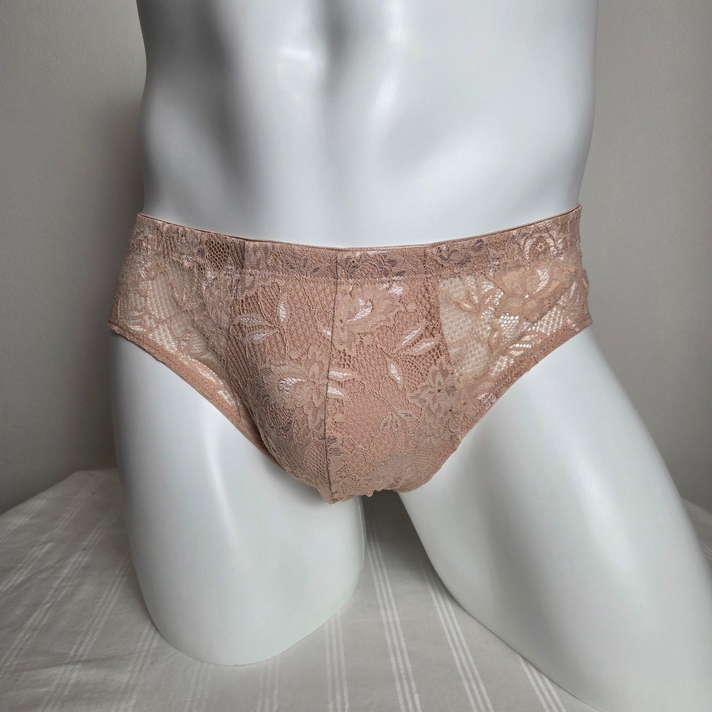 Cosabella Italian Men's Comfort Micro Brief Sei Beige Lace Underwear Size S - Picture 5 of 10